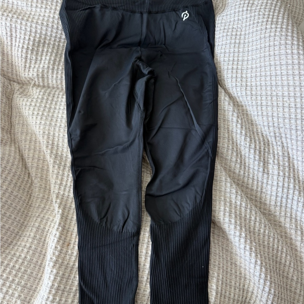 Peloton Black Ribbed High-Waist Leggings
